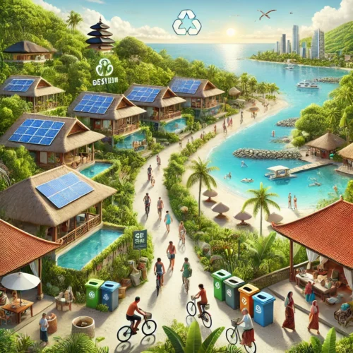 sustainable tourism at areas Beachfront resort in Bali