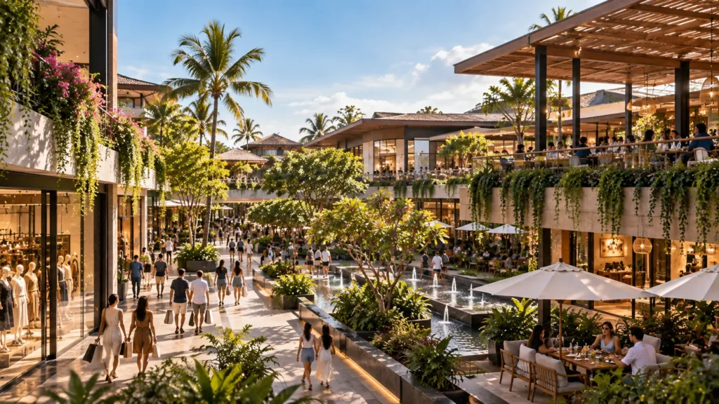 modern retail destination attracting tourists in Bali